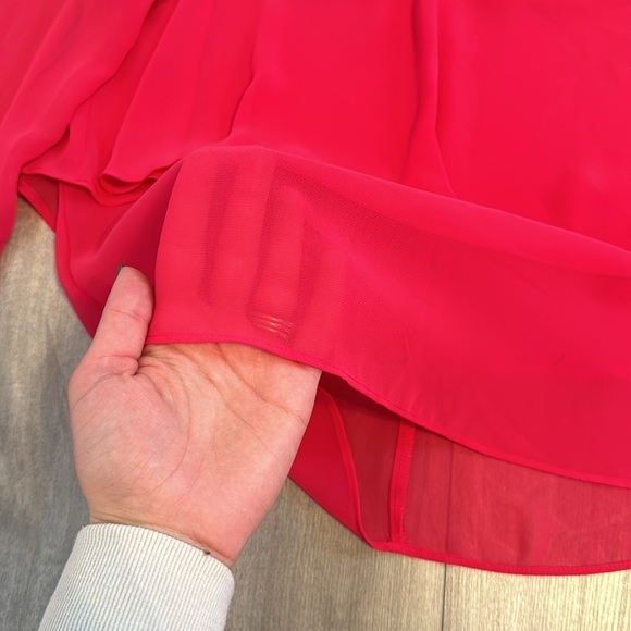 Belle Sky Flowy Elegant Bright Pink Women's Top - Picture 7 of 10